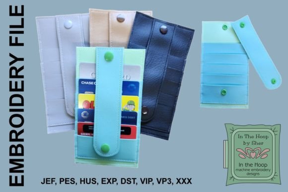 Credit Card Wallet Embroidery Design