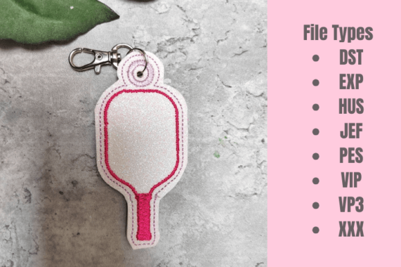Custom Pickleball Paddle ITH Bag Tag