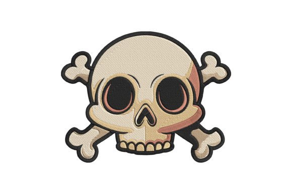 Cute Skull Embroidery Design