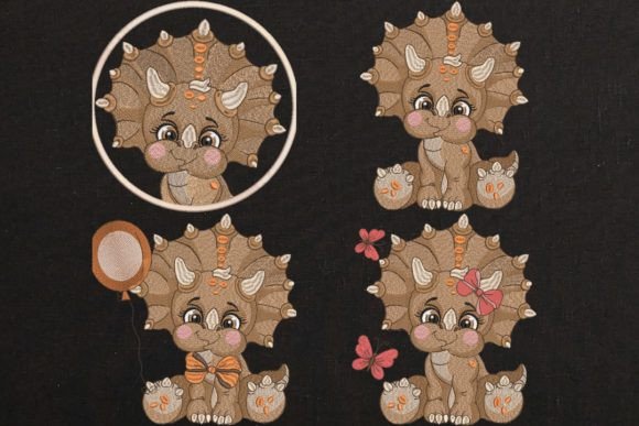 Dinosaur Triceratops Baby Boy and Girl 2