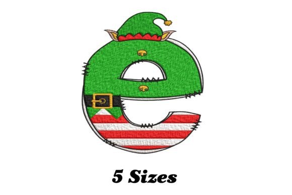 Elf Letter E Christmas
