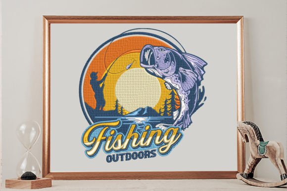 Fishing Outdoors Embroidery