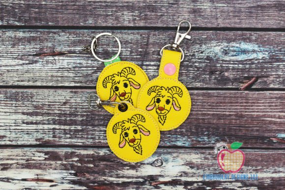 Goat Face Keyfob Keychain ITH