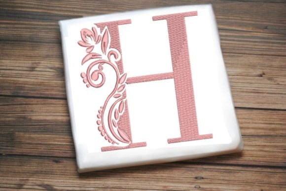 H Letter Elegant Illustrated Alphabet Decoration