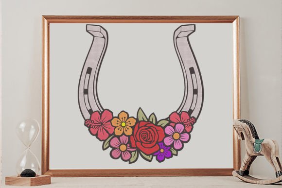 Horseshoe and Flowers