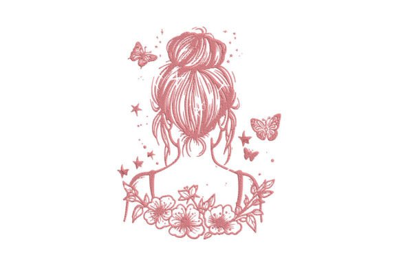 Messy Bun Hair and Butterflies