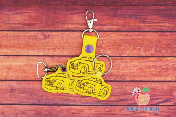 Oldies Truck ITH Key Fob Pattern